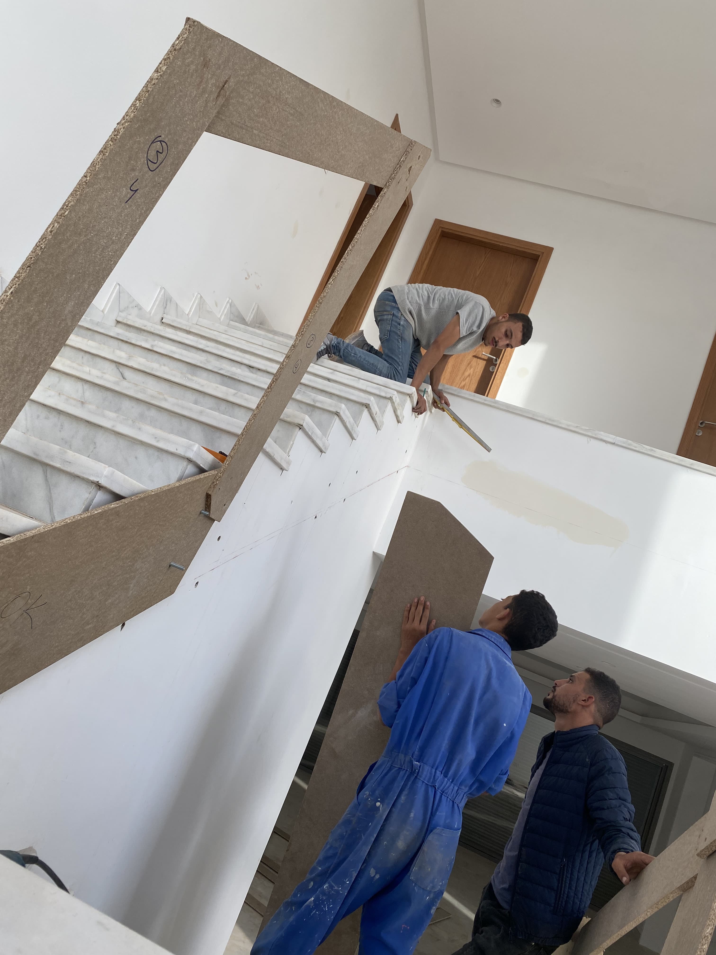 Installation escalier verre 